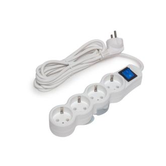 Сетевой фильтр SVC ZP4S-30M, 4 розетки, 3 м, белый - Officedom (1)