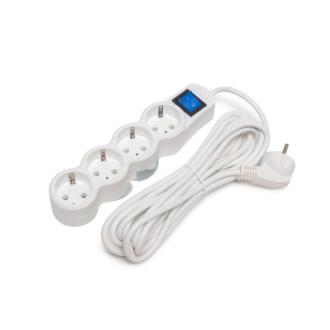 Сетевой фильтр SVC ZP4S-50M, 4 розетки, 5 м, белый - Officedom (1)