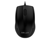 Мышь проводная Delux DLM-321OUB, USB, черный | OfficeDom.kz