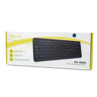 Клавиатура проводная Delux DLK-290UB, USB, Анг/<wbr>Рус/<wbr>Каз, черный - Officedom (3)