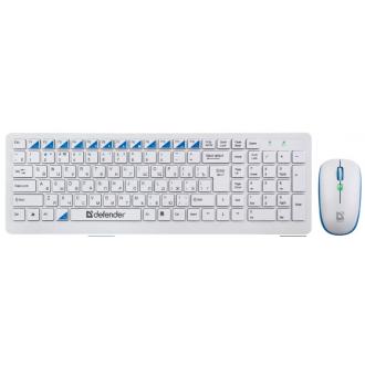 Беспроводной набор клавиатура+мышь Defender Skyline 895 RU, белый, мультимедийный - Officedom (1)