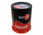 Диски записываемые DVD-R MAXELL 47 16X100S, 100 шт на шпинделе | OfficeDom.kz