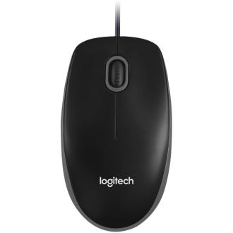 Мышь проводная Logitech B100, USB, черный (910-006605) - Officedom (1)