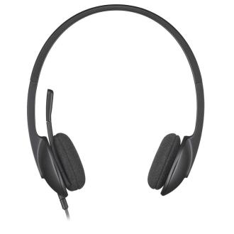 Гарнитура проводная Logitech Headset H340, USB, черный (981-000475) - Officedom (4)
