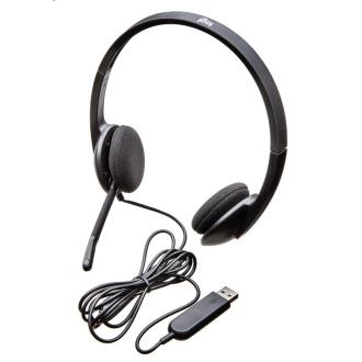 Гарнитура проводная Logitech Headset H340, USB, черный (981-000475) - Officedom (2)