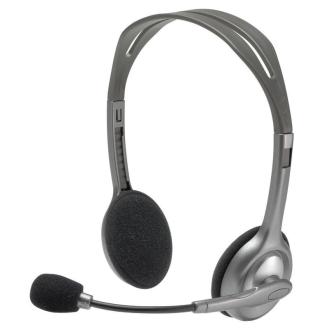 Гарнитура проводная Logitech Stereo Headset H110, 2 х miniJack 3,5 мм, серый (981-000271) - Officedom (1)