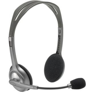 Гарнитура проводная Logitech Stereo Headset H110, 2 х miniJack 3,5 мм, серый (981-000271) - Officedom (4)