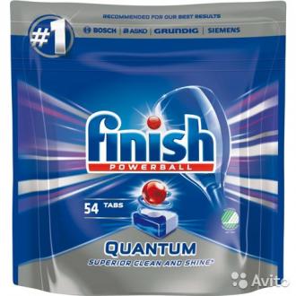Таблетки для посудомоечных машин Finish Quantum Max, 54 таб., вакуум. упаковка - Officedom (1)