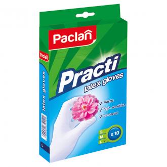 Перчатки латексные Paclan Practi, L-размер, 10 шт/<wbr>уп, белый - Officedom (1)