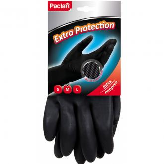 Перчатки неопреновые Paclan Extra Protection, M-размер, черный - Officedom (1)