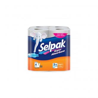 Бумажные полотенца Selpak, 3+1 рулон - Officedom (1)