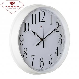 Часы настенные Рубин Классика 2940-103, d-29 см, белый фон, белое кольцо - Officedom (1)
