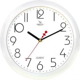 Часы настенные Вега П1-7/<wbr>7-4 Классика белая 4, d-29см., пластик., белый фон, белое кольцо - Officedom (1)