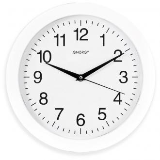 Часы настенные кварцевые ENERGY ЕС-01, круглые, d-27,5 см, белый фон, белое кольцо - Officedom (1)