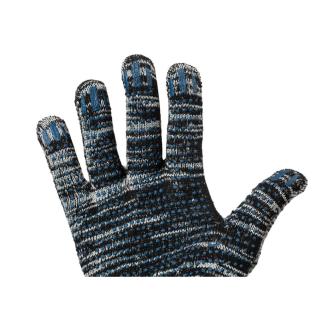 Перчатки трикотажные с ПВХ-покрытием "Точка", 5 нитей 52гр, 10 класс, графит - Officedom (2)
