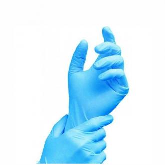 Перчатки нитриловые, неопудренные, S-размер, голубой, 100 шт/<wbr>упак (UN) - Officedom (1)