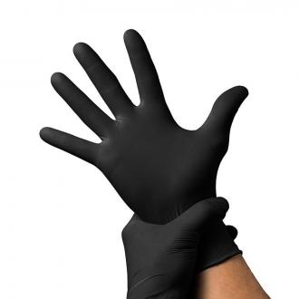 Перчатки нитриловые UNEX, неопудренные, L-размер, черные, 100 шт/<wbr>упак - Officedom (1)
