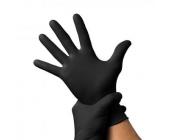 Перчатки нитровиниловые неопудренные, L-размер, черный, 100 шт/упак, UNEX | OfficeDom.kz
