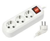 Удлинитель Smartbuy 3 гнезда 3 м, 16А/3,5кВт, с заземлением и выключателем (SBE-16-3-03-ZS) | OfficeDom.kz