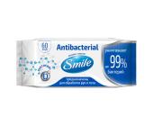 Салфетки влажные Smile Antibacterial, с Д-пантенолом, 60 шт/уп | OfficeDom.kz