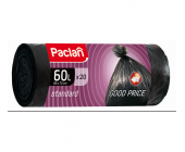 Мешки для мусора Paclan Standart 60л.; 20шт/<wbr>уп, прочные, черный | OfficeDom.kz