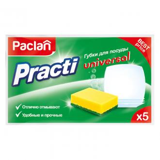 Губка для посуды Paclan Practi Universal, 5 шт/<wbr>уп - Officedom (1)