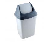 Бак для мусора с плав. крышкой Свинг, 15 л, мраморный (М2462) | OfficeDom.kz
