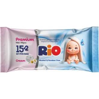 Салфетки влажные, RIO Premium с кремом, 17 шт, SG - Officedom (1)