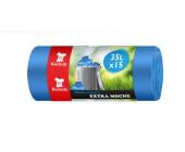 Мешки для мусора 35л, 15шт, extra прочные, голубые, Kuchcik | OfficeDom.kz