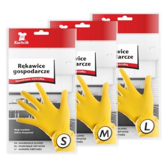 Перчатки резиновые, желтый, размер: S, Kuchcik - Officedom (1)