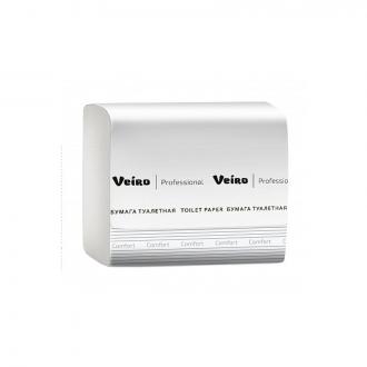 Бумага туалетная листовая VEIRO PROFESSIONAL "Comfort" 2 слоя, 250 л., белый - Officedom (1)