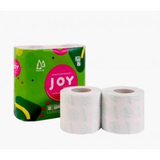 Туалетная бумага, 3 слоя, целлюлоза, 4 рул, Joy - Officedom (1)