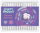 Ватные палочки косметические, 200 шт, Happy Moon | OfficeDom.kz