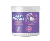 Ватные палочки косметические, 100 шт, Happy Moon | OfficeDom.kz