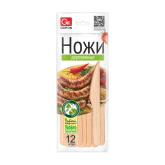 Нож деревянный 160 мм, 12 шт, GRIFON EKO - Officedom (1)