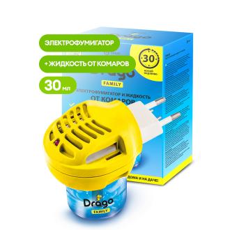 Жидкость от комаров Комплект: электрофумигатор + жидкость от комаров Drago, 30мл, GRASS - Officedom (1)