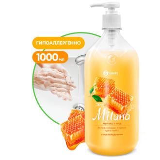 Крем-мыло жидкое увлажняющее Milana молоко и мед, 1л, GRASS - Officedom (1)