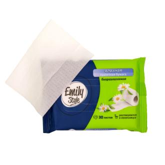 Туалетная бумага влажная растворяющаяся, 30шт, Emily Style - Officedom (2)