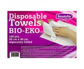 Полотенце одноразовое листовое, BIO-EKO, вискоза 100%, 50х40 см, 100 шт/уп., Beautyfor | OfficeDom.kz
