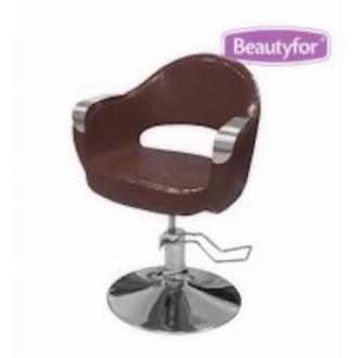 Кресло парикмахерское "332", гидравлическое, коричневое - Officedom (1)