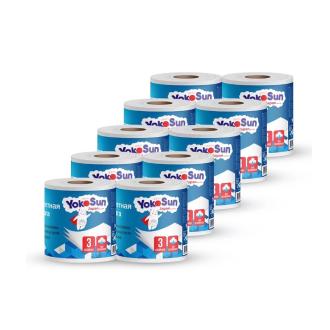 Туалетная бумага, 3 слоя, 40м, 10 шт, YokoSun - Officedom (1)