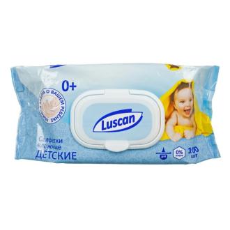 Салфетки влажные, 100 шт, детские, Luscan - Officedom (1)