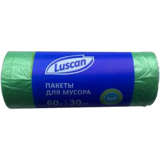 Мешки для мусора 60л, 10мкр, 30шт, зеленый, Luscan - Officedom (1)