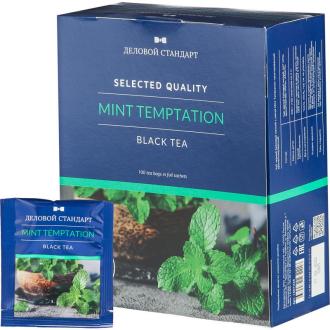 Чай черный с мятой Mint temptation, 100x2г, пакетированный Деловой Стандарт - Officedom (1)