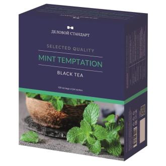Чай черный с мятой Mint temptation, 100x2г, пакетированный Деловой Стандарт - Officedom (2)