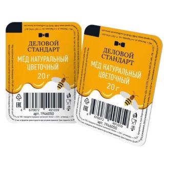 Мёд порционный Цветочный, Деловой Стандарт, 20г х 16шт - Officedom (1)
