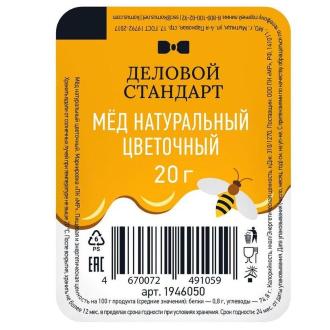 Мёд порционный Цветочный, Деловой Стандарт, 20г х 16шт - Officedom (2)