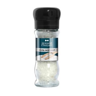 Соль пищевая морская натуральная крупная, мельница, 100г, Деловой Стандарт - Officedom (1)