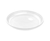 Тарелка d-165 мм, пластик, 100шт, белый, КОМУС | OfficeDom.kz