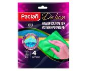 Салфетки хозяйственные из микрофибры универсальные 30х30см, 4 шт, Paclan DeLUXE | OfficeDom.kz